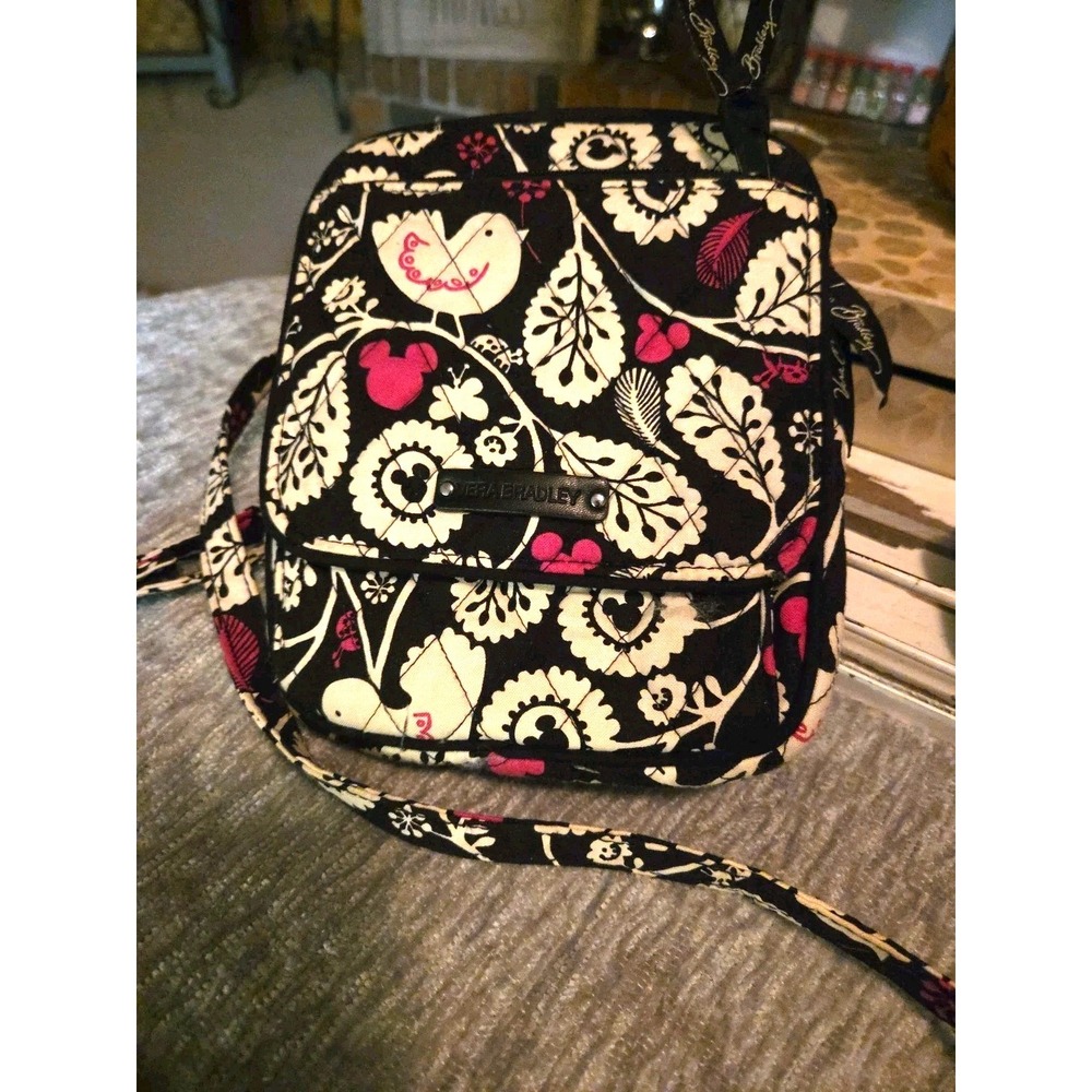 Vera Bradley Disney Parks Crossbody Mickey Meets Birdie Purse Wallet Zip Close